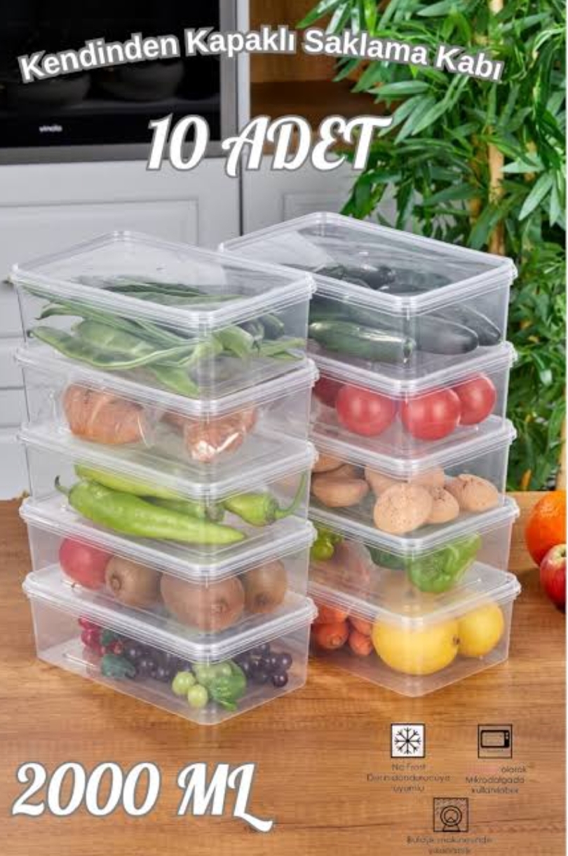 2 Lt KAPAKLI BUZLUK SAKLAMA KABI 10 Adet